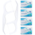 Extra Strong Dental Floss Picks | 50 Count x 4 Pack | Easy Grip Flosser for Adults | Fresh Mint