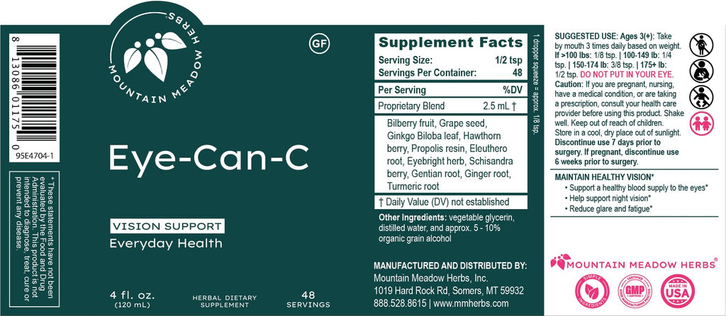 Eye-Can-C 4oz by Mountain Meadow Herbs – Liquid Vision Support