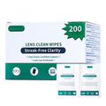Eye Glasses Cleaner Wipes – Lens Wipes for Glasses & Sunglasses – 200PCS, Individually Wrapped