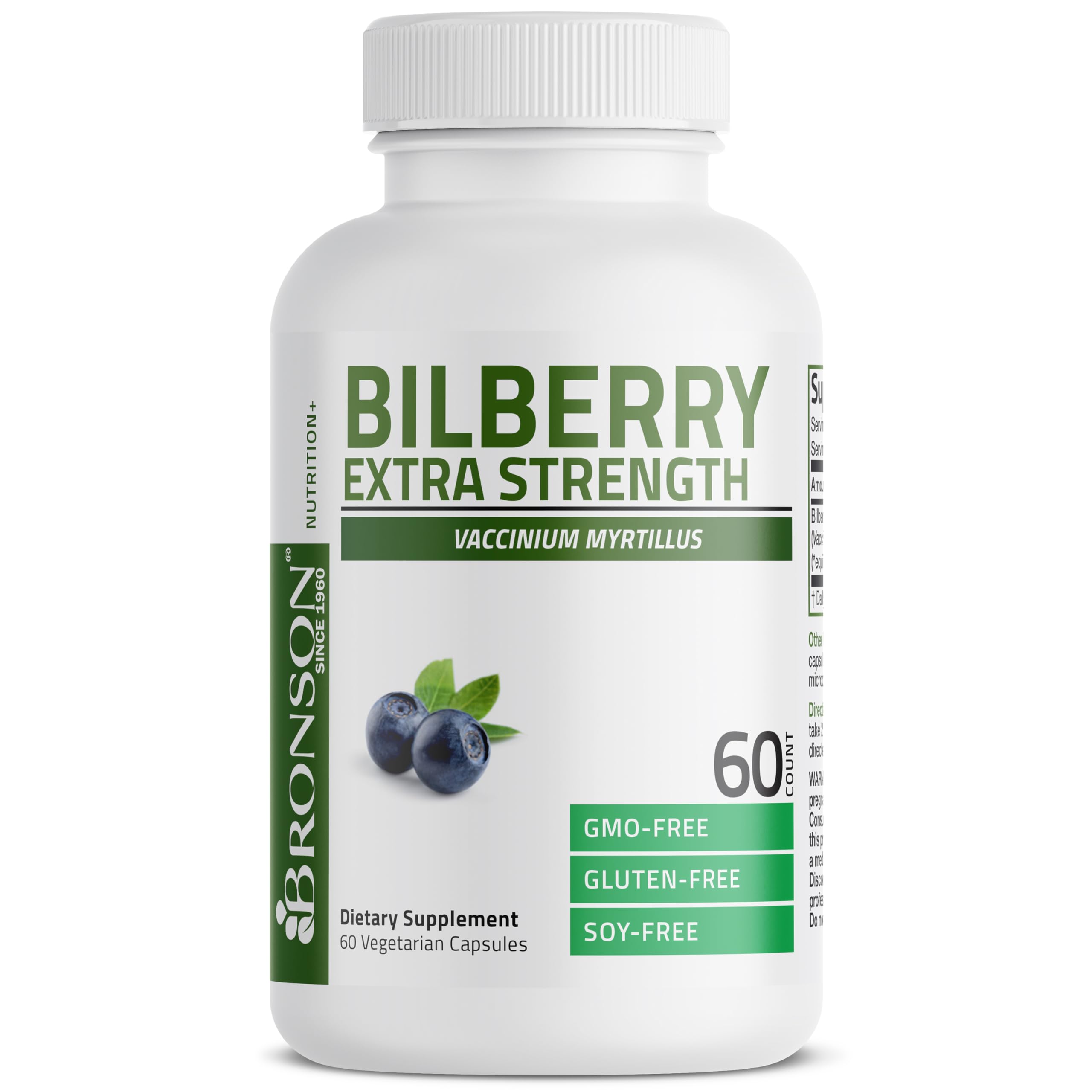 Bronson Bilberry Extra Strength 3000 mg – Eye Health & Vision Support (60 Veg Caps)