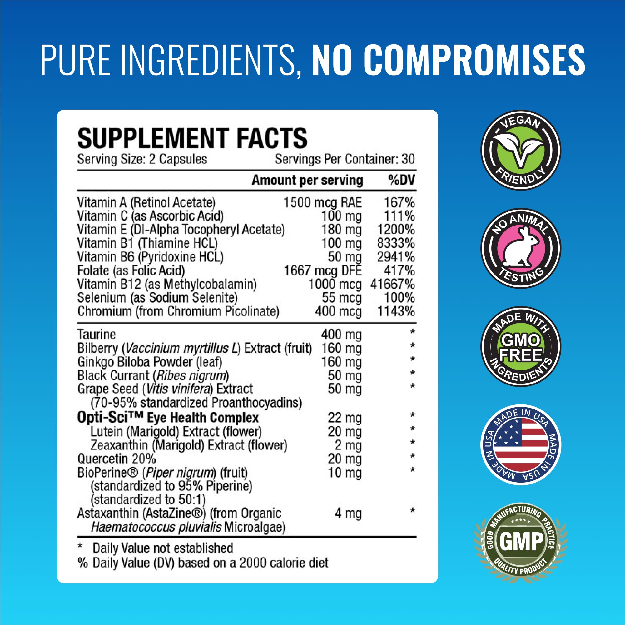 EyeSyl by Approved Science - Eye Support Supplement, 60 Capsules, Made in USA
