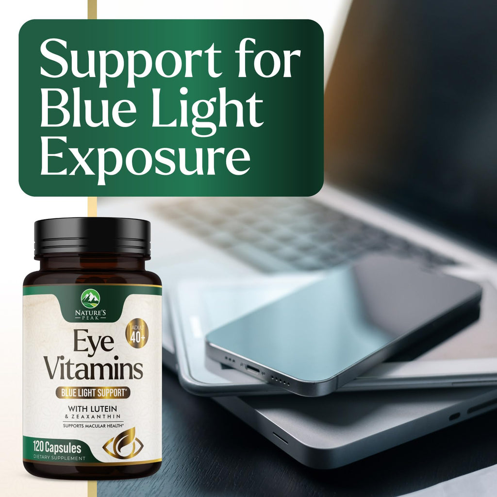 Eye Vitamins & Mineral Supplement – Lutein, Zeaxanthin, Zinc (120 Capsules)
