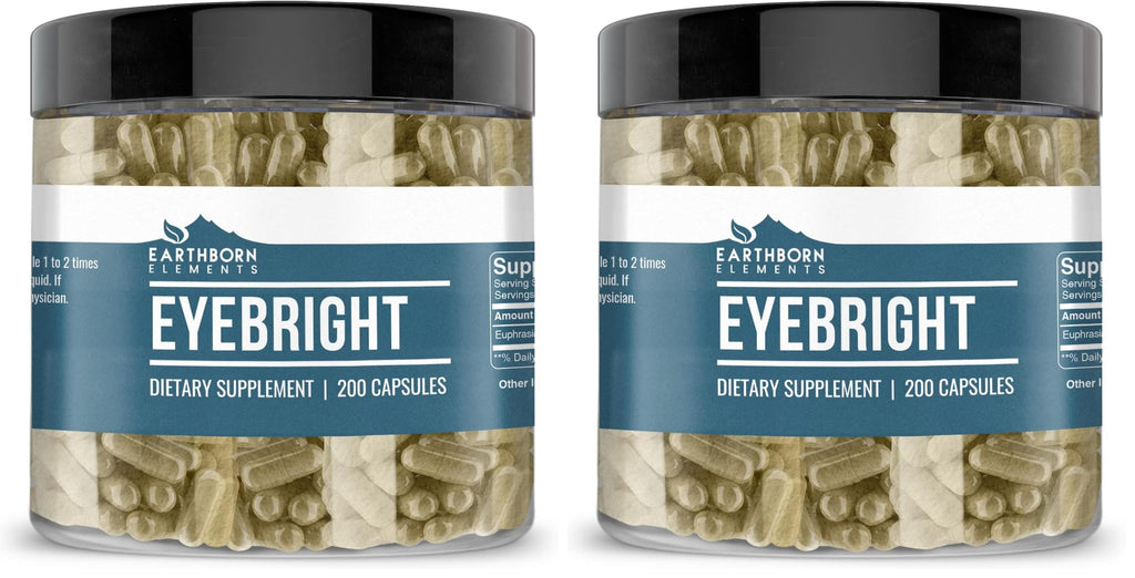 Earthborn Elements Eyebright 200 Capsules – Pure & Undiluted, No Additives (Pack of 2)