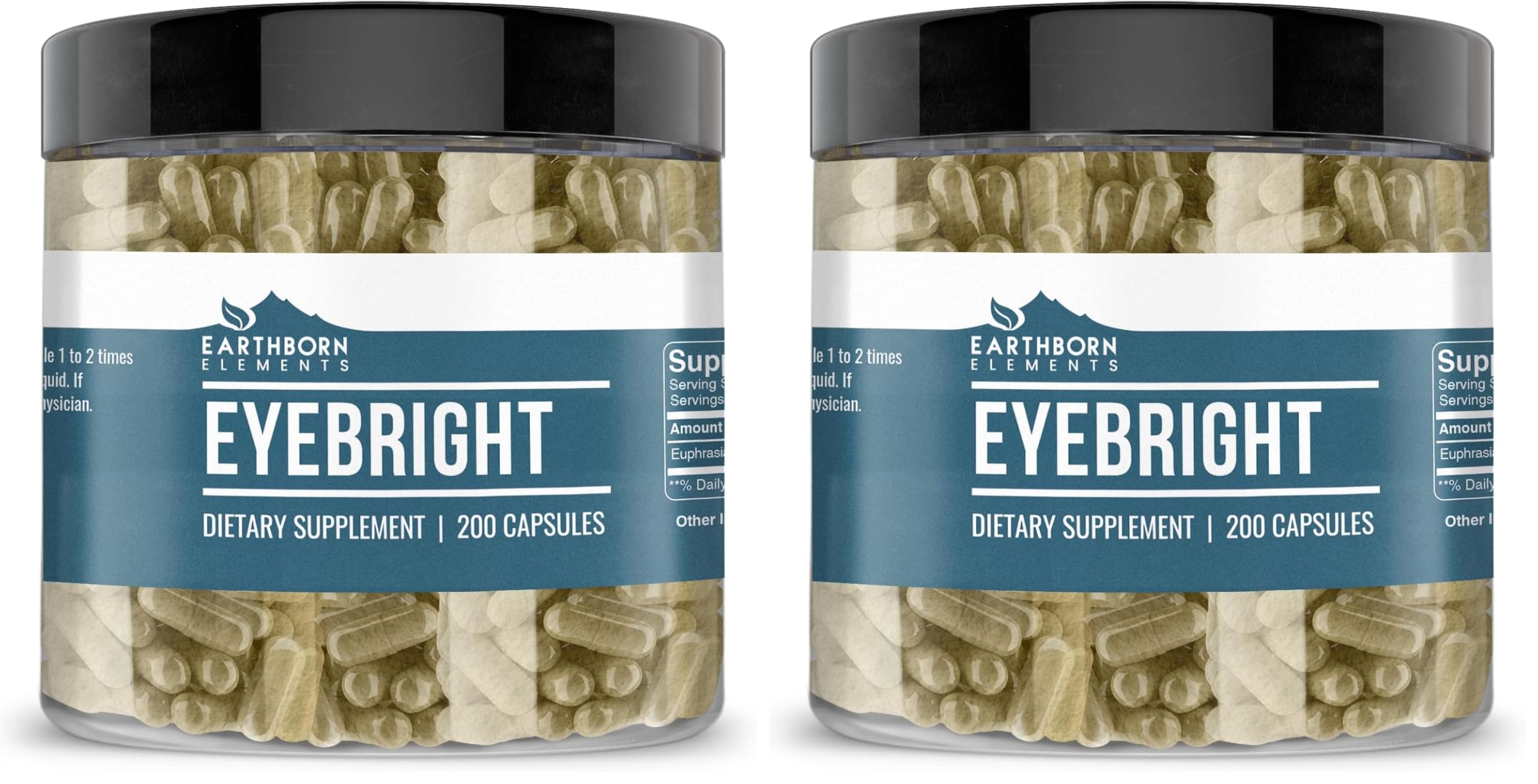 Earthborn Elements Eyebright 200 Capsules – Pure & Undiluted, No Additives (Pack of 2)