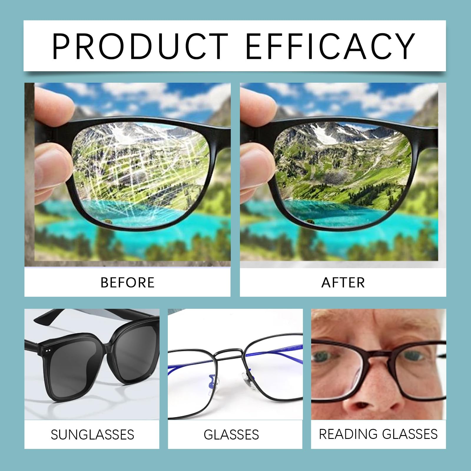 2PCS Eyeglass Scratch Remover – Lens Scratch Repair for Eyeglasses