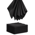 Eyeglass Cleaning Cloth 12 Pack – Microfiber Lens Wipes (5x6 in, 296GSM, Black)