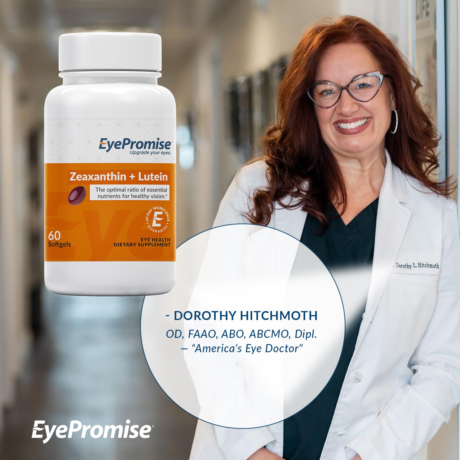 EyePromise Zeaxanthin + Lutein Eye Vitamin – 60 Softgels | Gluten-Free & Vegetarian