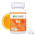 EZ Melts Vitamin B6 50 mg – Sugar-Free, Dissolvable Tablets | 1-Month Supply (1 Pack)