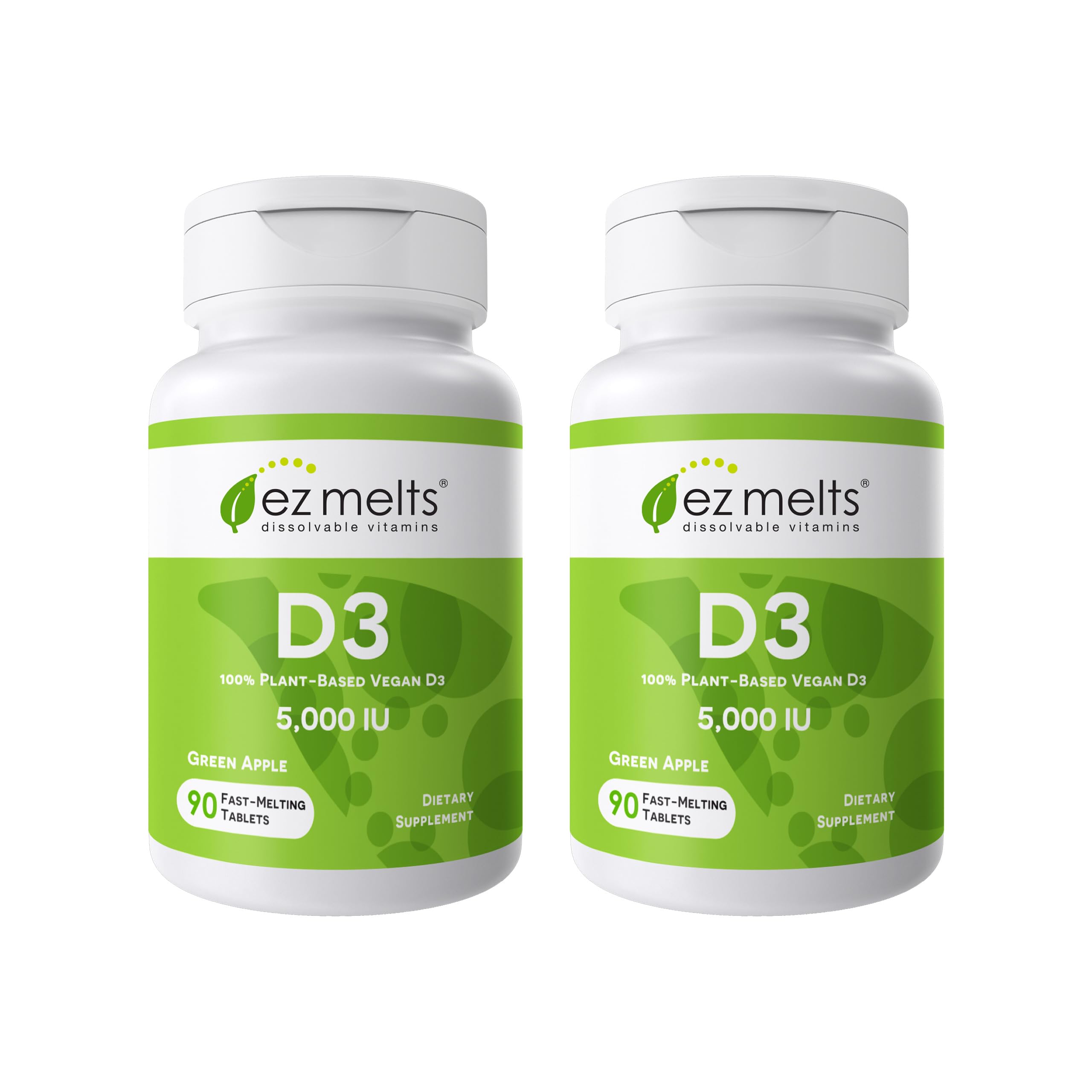 EZ Melts Dissolvable Vitamin D3 5000 IU – Sugar-Free, 2-Pack, 3-Month Supply