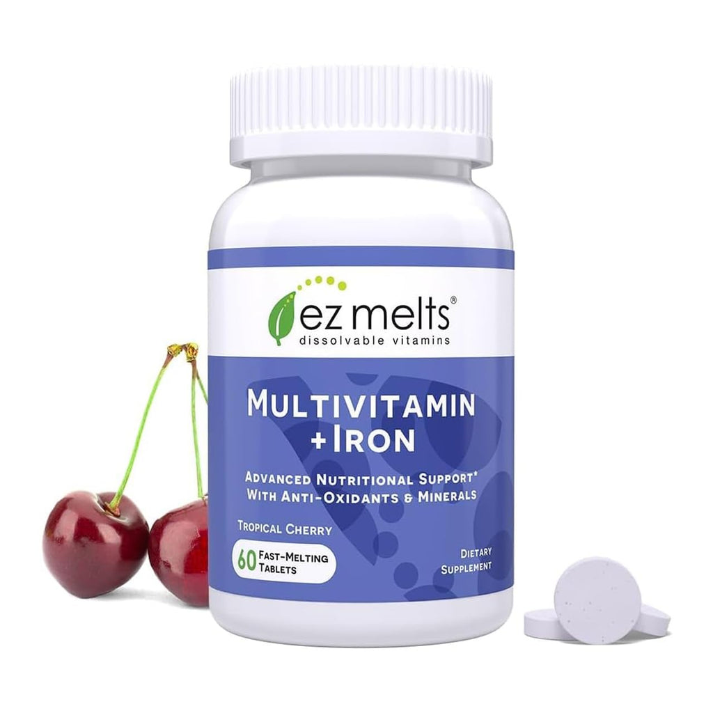 EZ Melts Sugar-Free Multivitamin with Iron for Women & Men | 1 Month Supply
