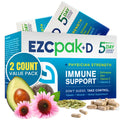 EZC Pak 5-Day Immune Booster: Echinacea, Vitamin C, Zinc & Vitamin D – Pack of 2