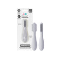ezpz Baby-Led Toothbrush Pewter (3+ Months) - Silicone Infant Toothbrush