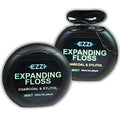 EZZI Woven Expanding Dental Floss – Charcoal, Xylitol, Mint | 109 Yards