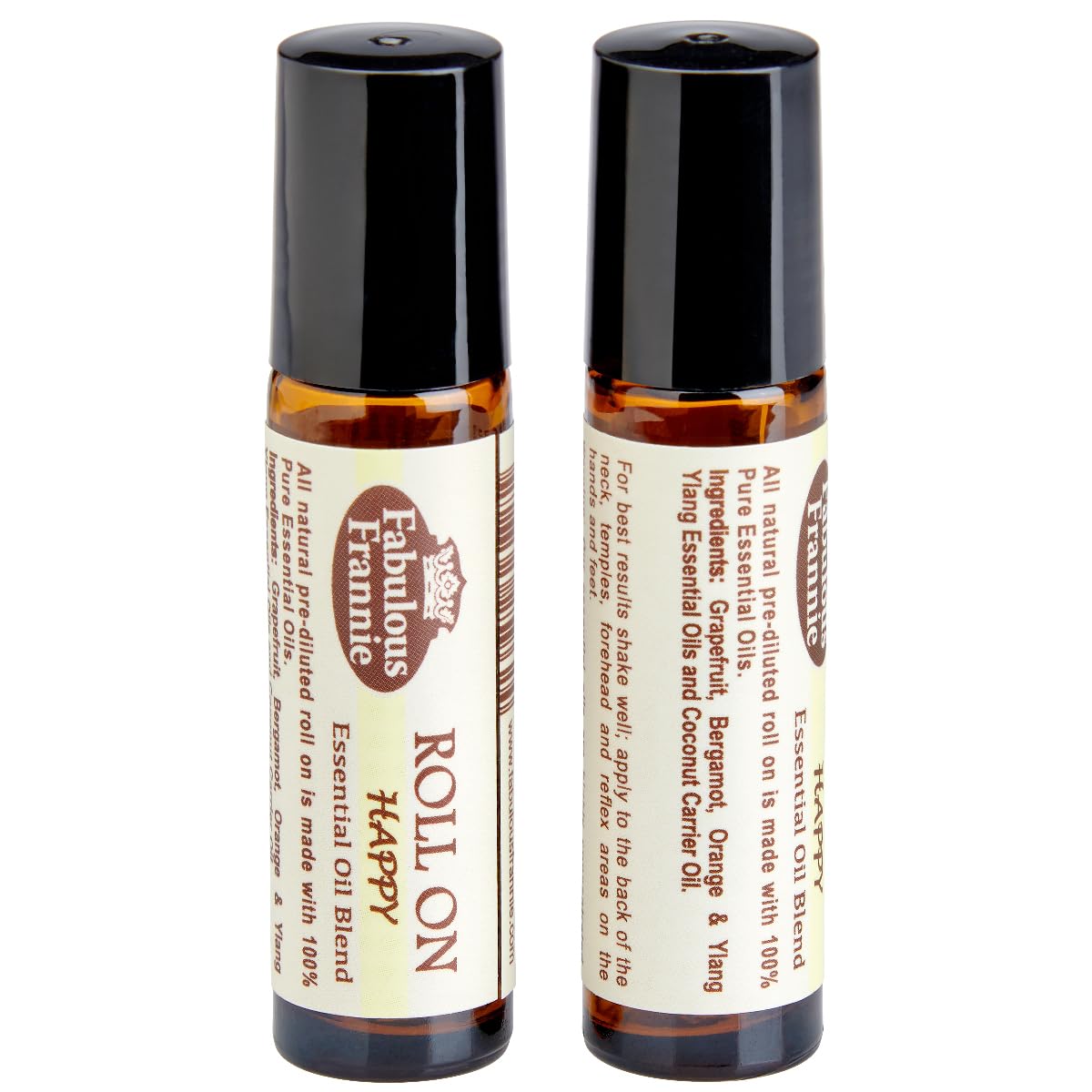 Fabulous Frannie Happy Essential Oil Blend Roll-On – Pre-Diluted 10ml (Pack of 1)