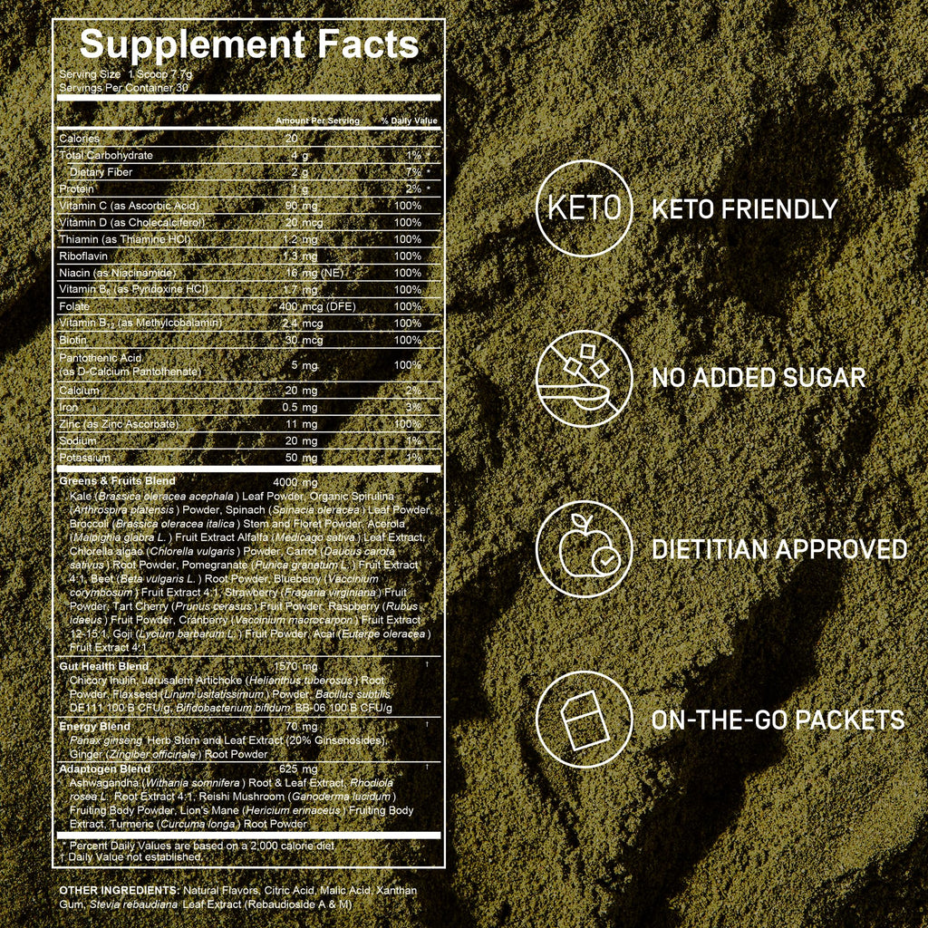 Factor Form Daily Greens Superfood Powder – Gut Health, Energy & Immunity | 30 Servings