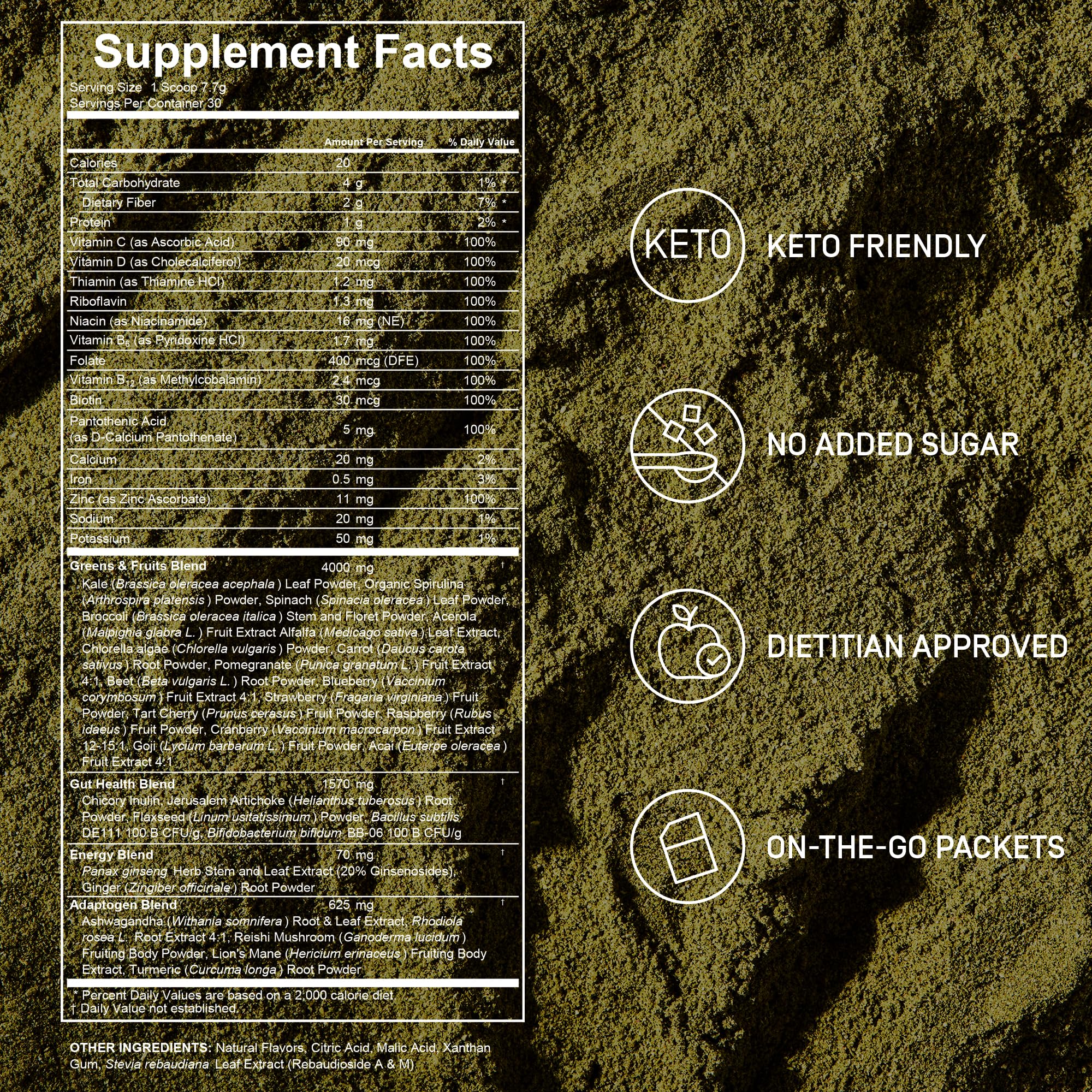 Factor Form Daily Greens Superfood Powder – Gut Health, Energy & Immunity | 30 Servings