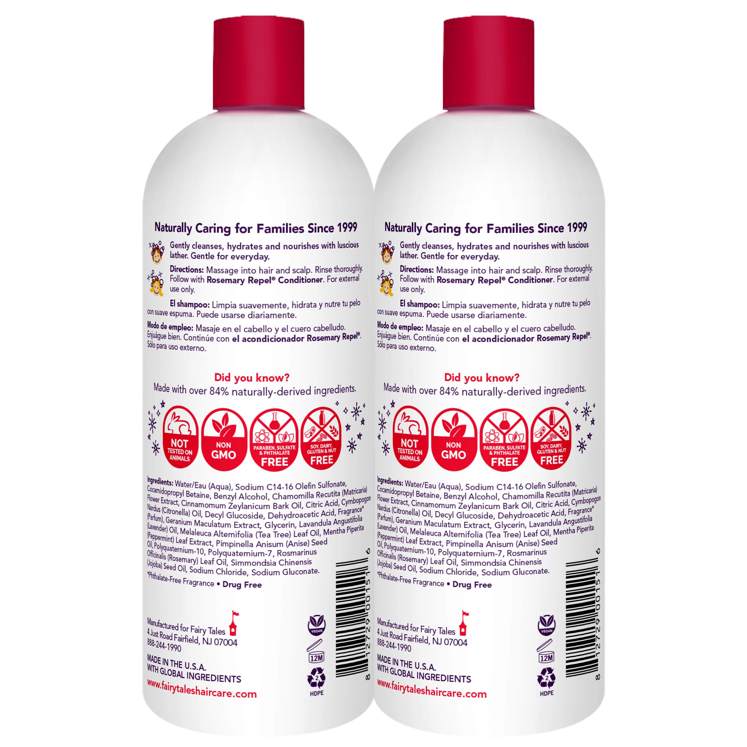 Fairy Tales Rosemary Repel Daily Kids Shampoo – 2-Pack, 32 oz