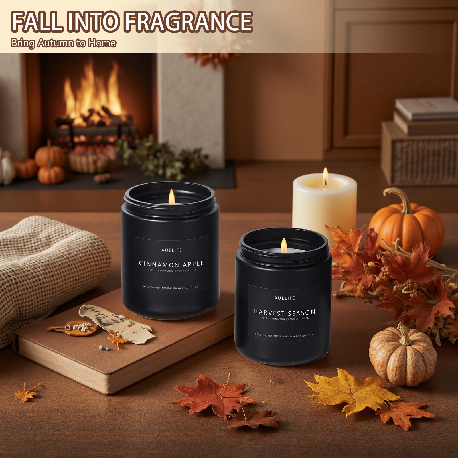 Fall Maple Syrup Latte Candle - 7 oz Natural Soy Wax | Cozy Autumn Decor