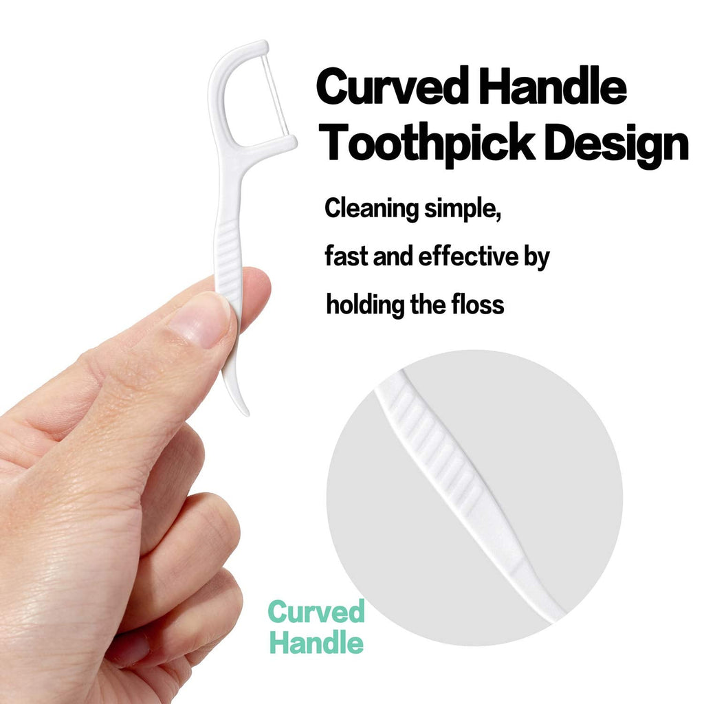 FAMILIFE Double Line Dental Floss Picks – 200 Count, Unwaxed & Unflavored Threader Flosser, 4 Travel Cases