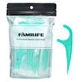 FAMILIFE Mint Floss Picks – 100 Pcs Individually Wrapped Tooth Flossers