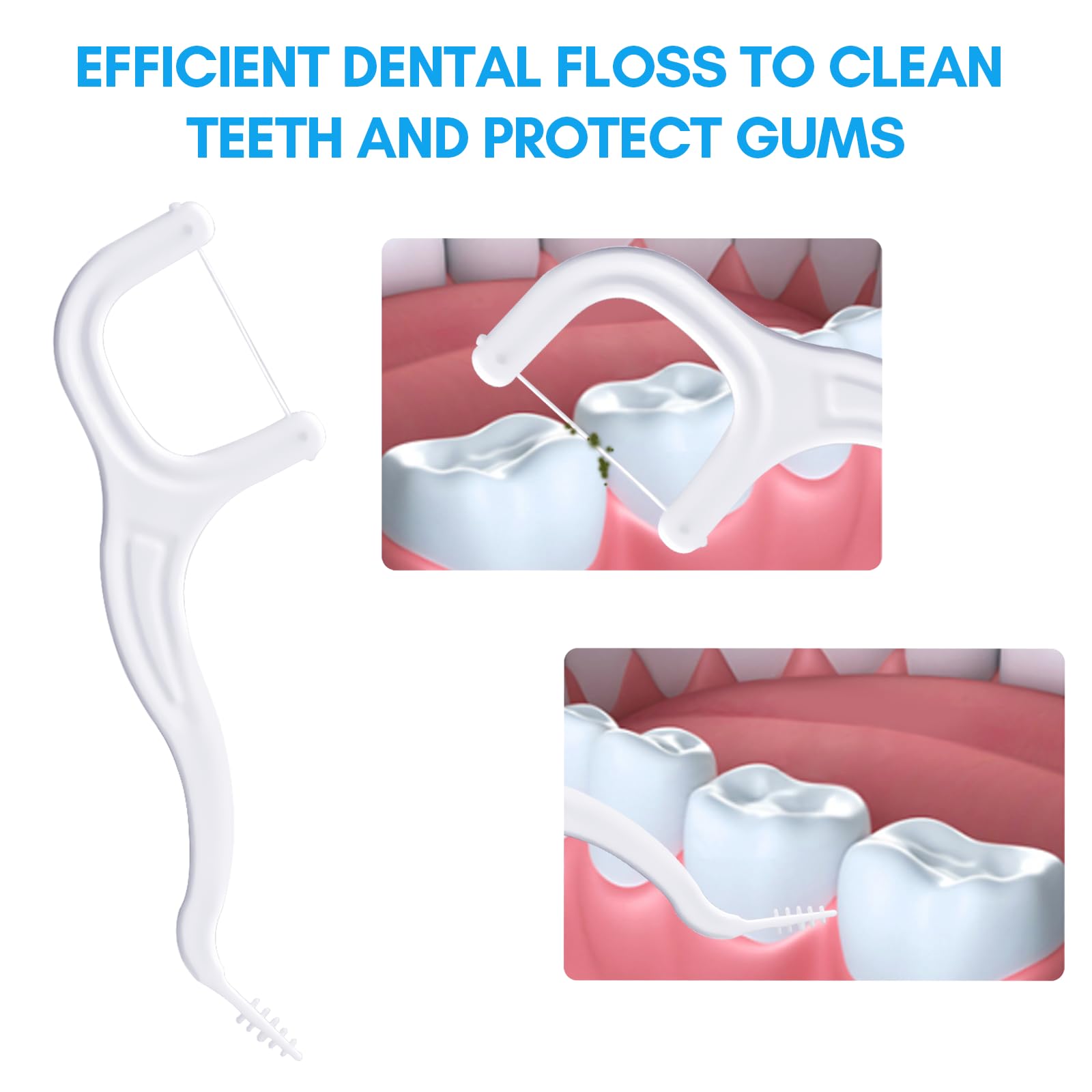 FAMILIFE Floss Picks 200 Count - Unflavored Dental Flossers with Travel Cases