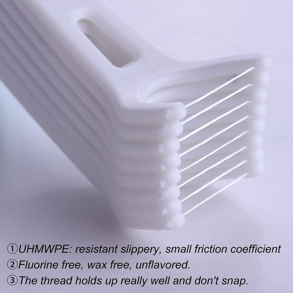 FAMILIFE Unwaxed Dental Floss Picks – Unflavored, Fluoride-Free, 120 Count (4 Travel Cases)