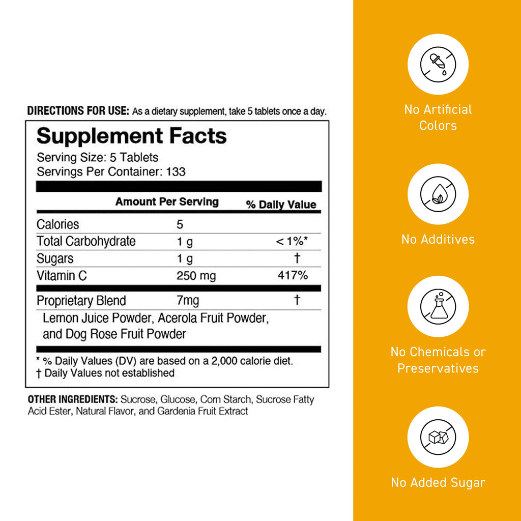 Umeken C-Balance Chewable Vitamin C - High Potency for Adults & Kids, 200g (4.5 Months)