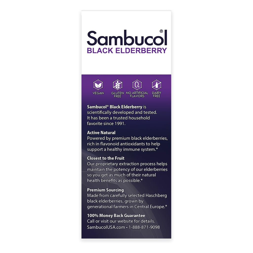 Sambucol Black Elderberry Syrup for Kids – Immune Support & Vitamin C, 4 oz