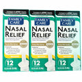 FamilyCare Nasal Relief Spray – 12 Hours, Pump Mist, Anti-Drip, 3 Pack