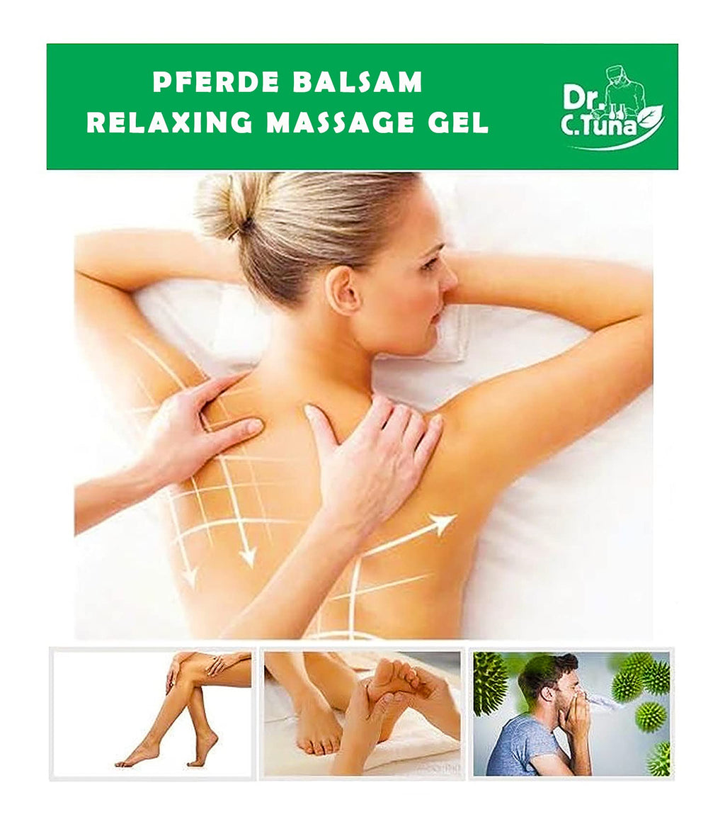 FARMASI Dr. C. Tuna Massage Gel – Horse Chestnut, St. John's Wort, Peppermint, Menthol, Arnica & Rosemary Extracts (8.45 fl oz)