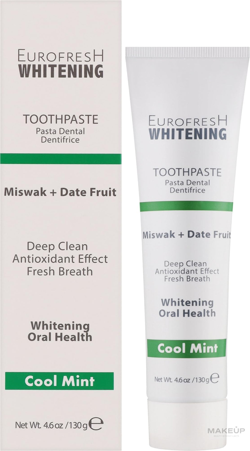 FARMASi EUROFRESH Whitening Toothpaste – Miswak & Date Fruit (4.6 oz)