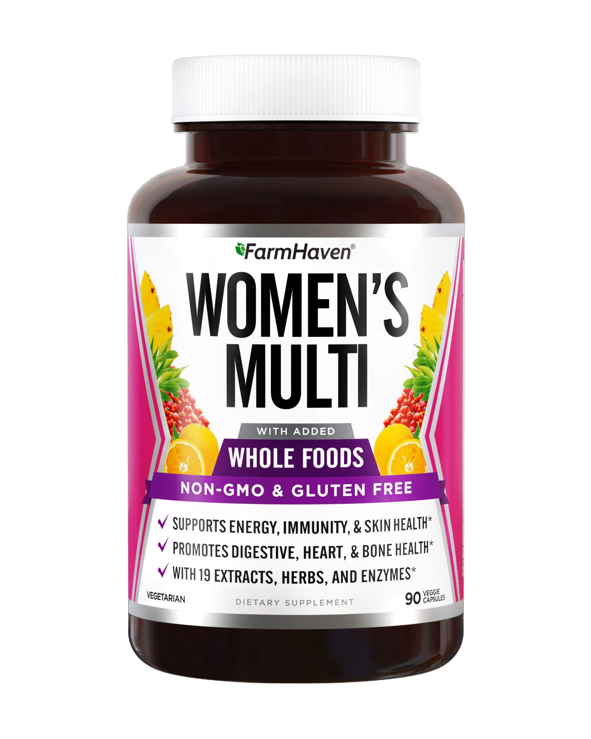FarmHaven Women's Multivitamin | 22 Essential Nutrients & Whole Food Formula | 90 Capsules