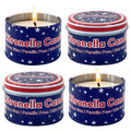 Fasize American Flag Citronella Candles – 4-Pack 4oz Jars for Outdoor Ambiance