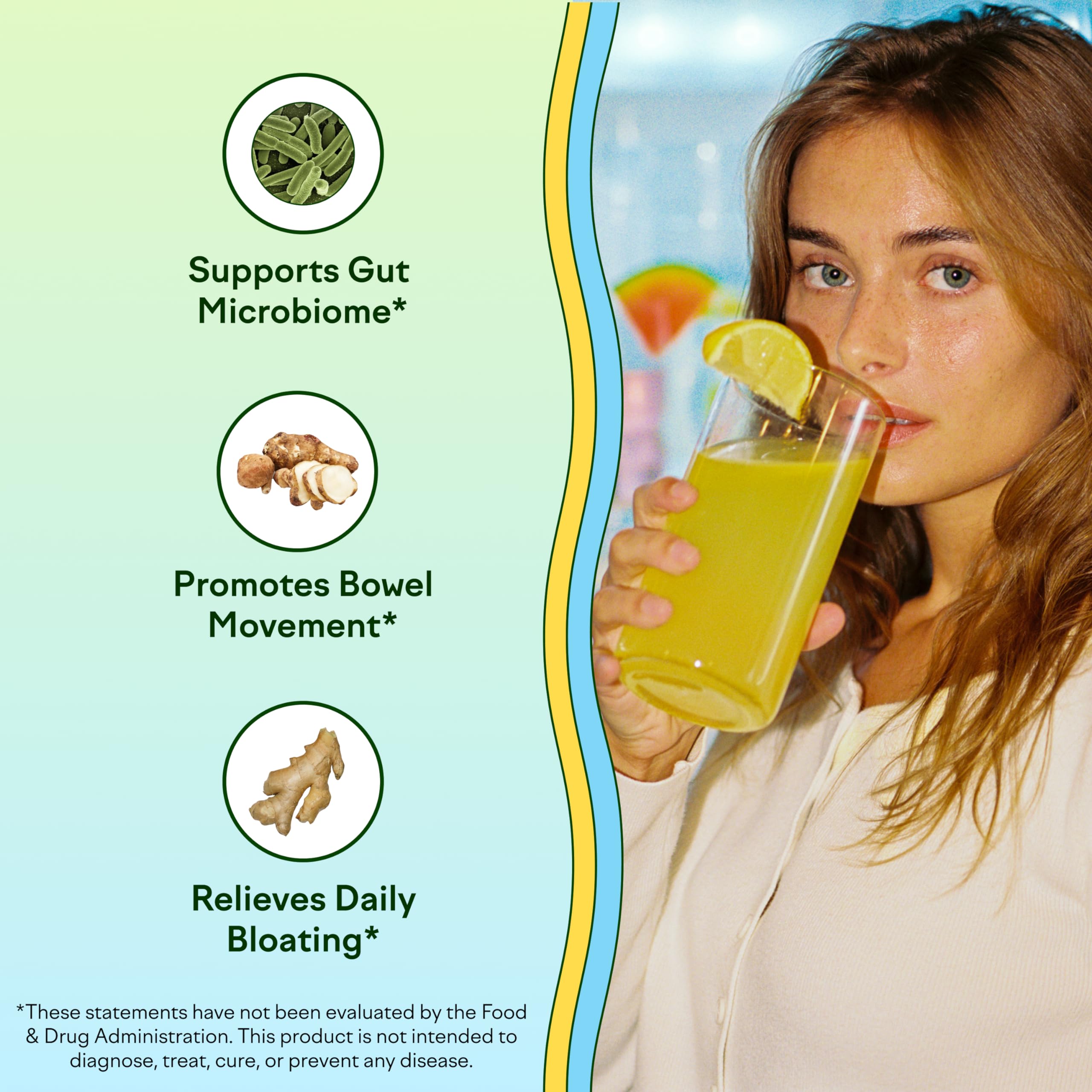 Feel Goods Gut Guardian – Organic Fiber, Probiotic & Prebiotic Powder (Sugar Free, Vegan) Tropical Mango 30 Count