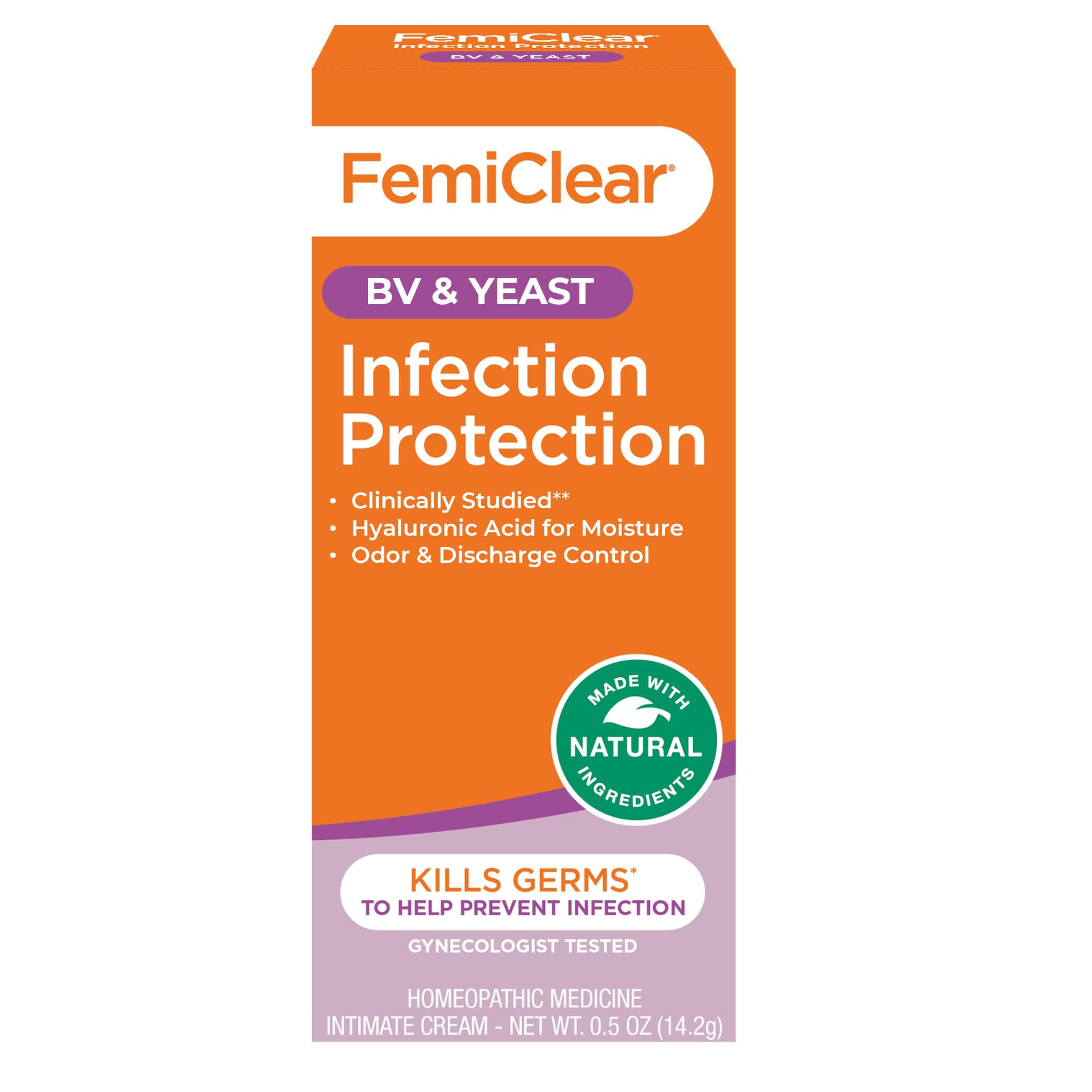 FemiClear Infection Protection Cream for BV & Yeast – Natural Feminine Care