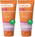 FemiClear Soothing Daily Feminine Wash — Gentle pH-Balanced Cleanser for Sensitive Skin (Pack of 2, 6 fl oz each)