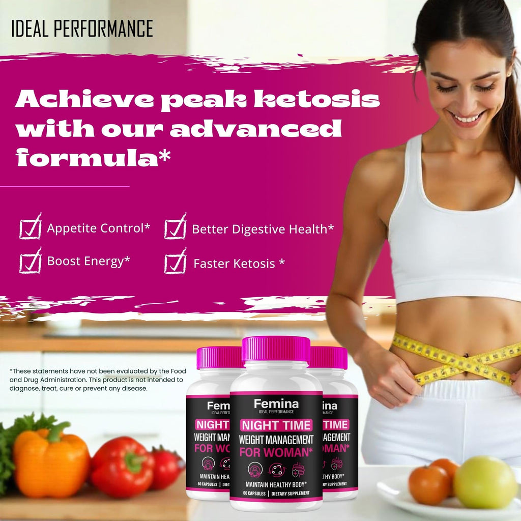 Femina Nighttime Capsules for Women – Premium Night Time Pills (2 Pack) | All Natural Keto Pastillas Reviews
