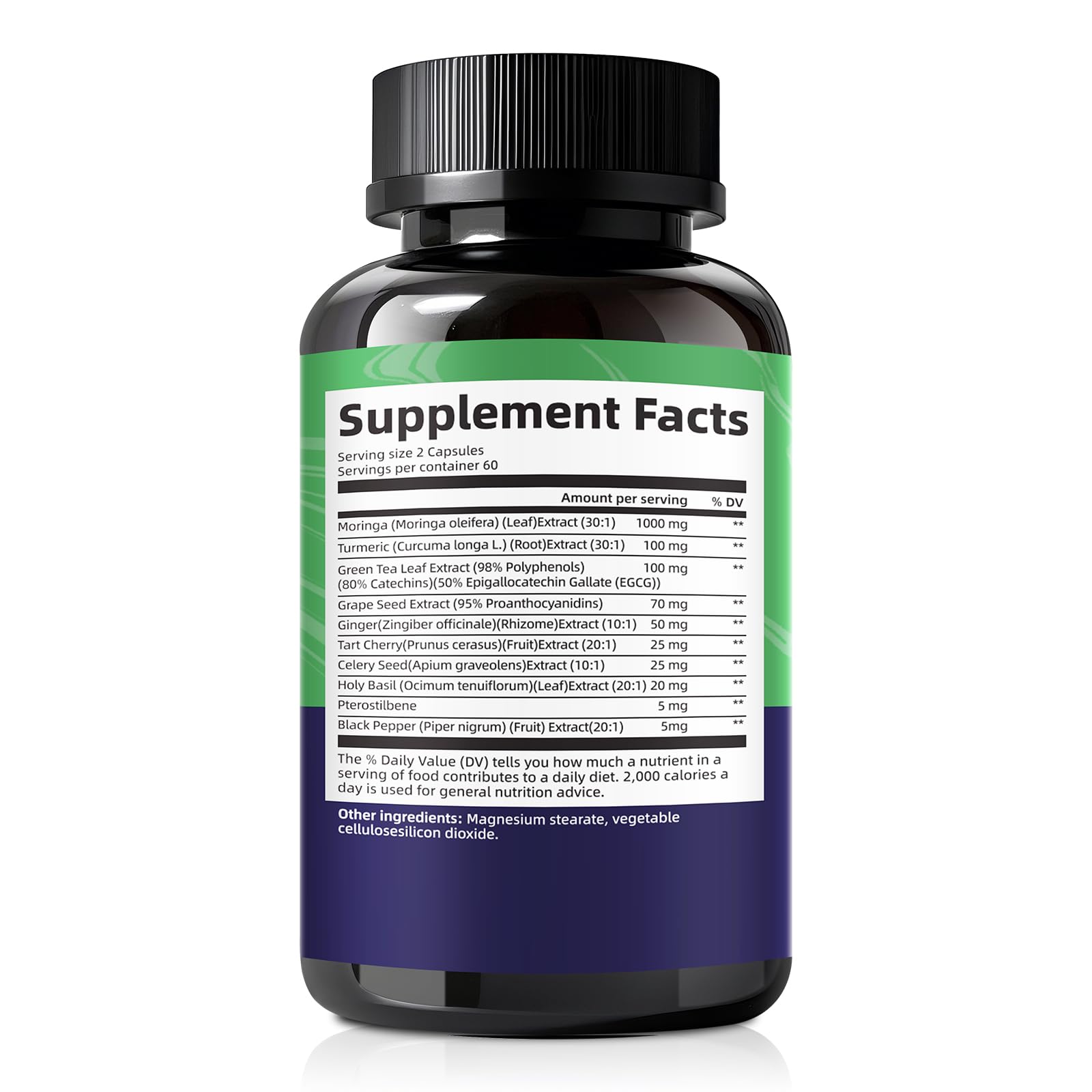 Femmetra Moringa Turmeric Capsules – 10-in-1 Moringa Leaf Complex | Energy & Digestive Support | 60 Day Supply