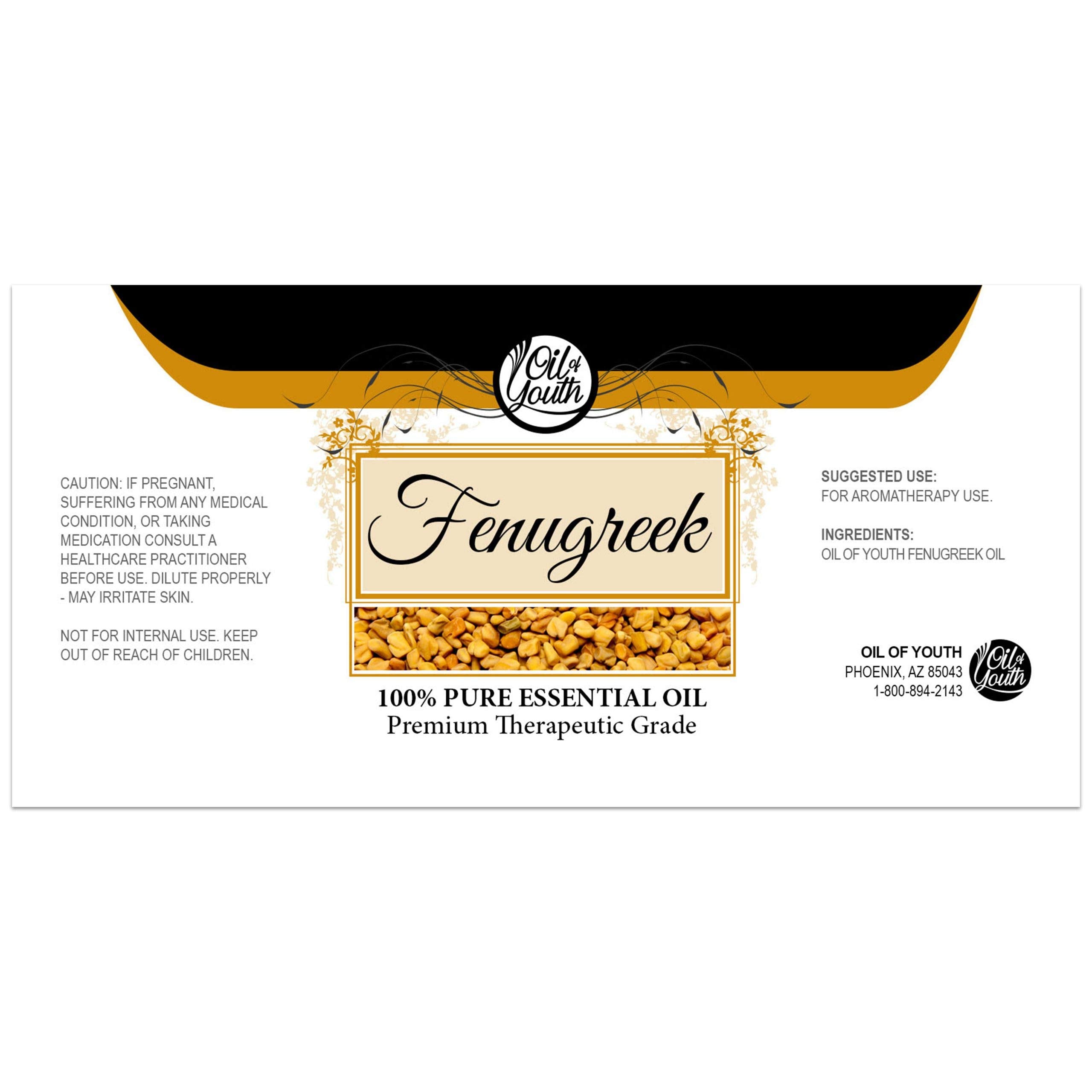 Oil of Youth Fenugreek Essential Oil – Pure Fenugreek Oil – 4 oz