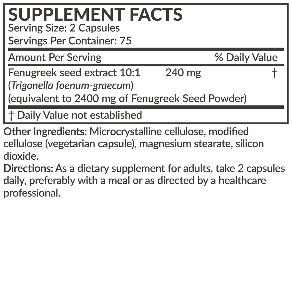 Futurebiotics Fenugreek Extra Strength – Non-GMO, Vegan, 150 Capsules