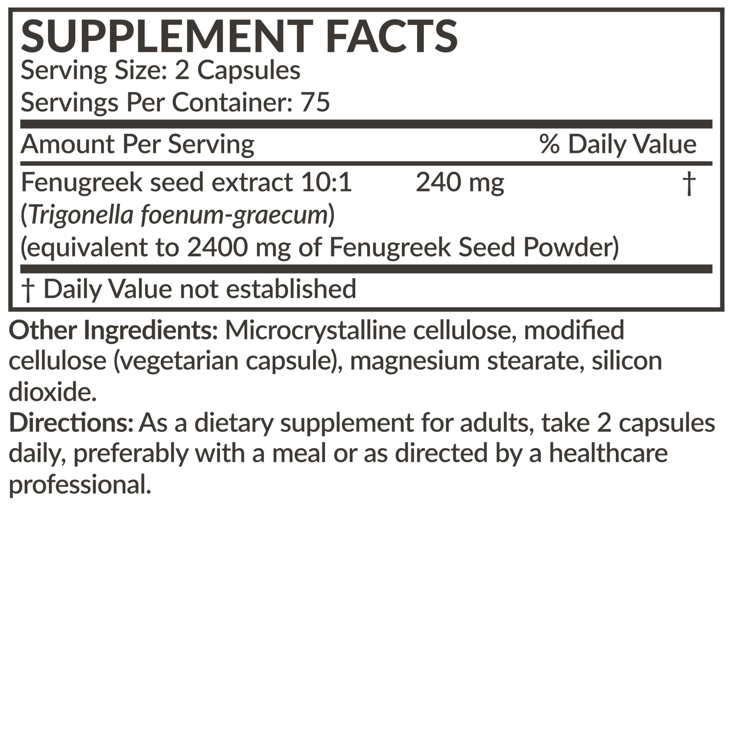 Futurebiotics Fenugreek Extra Strength – Non-GMO, Vegan, 150 Capsules