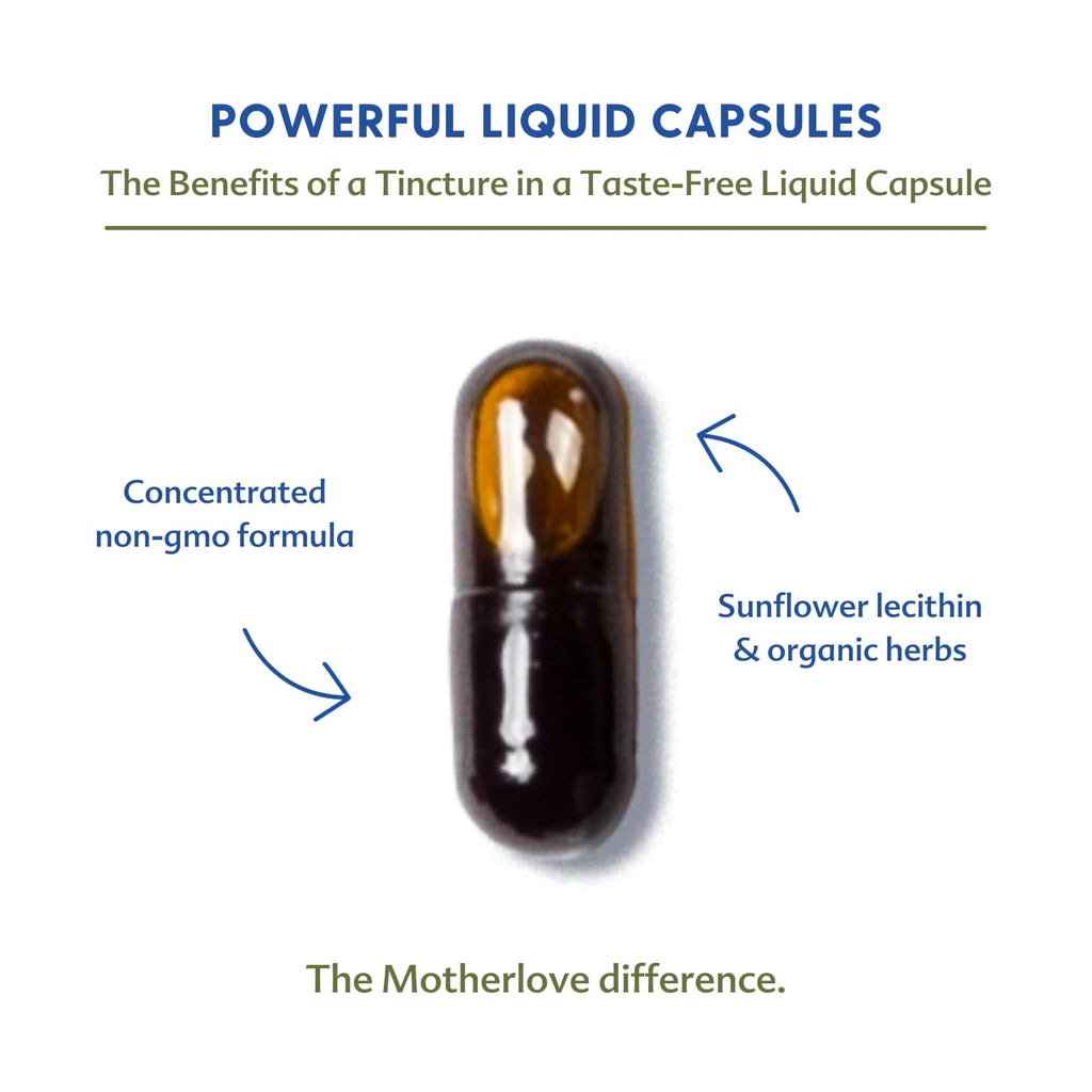 Motherlove More Milk Moringa (180 Liquid Caps) – Fenugreek-Free Lactation Support with Organic Moringa, Blessed Thistle, Nettle & Fennel | Vegan, Non-GMO