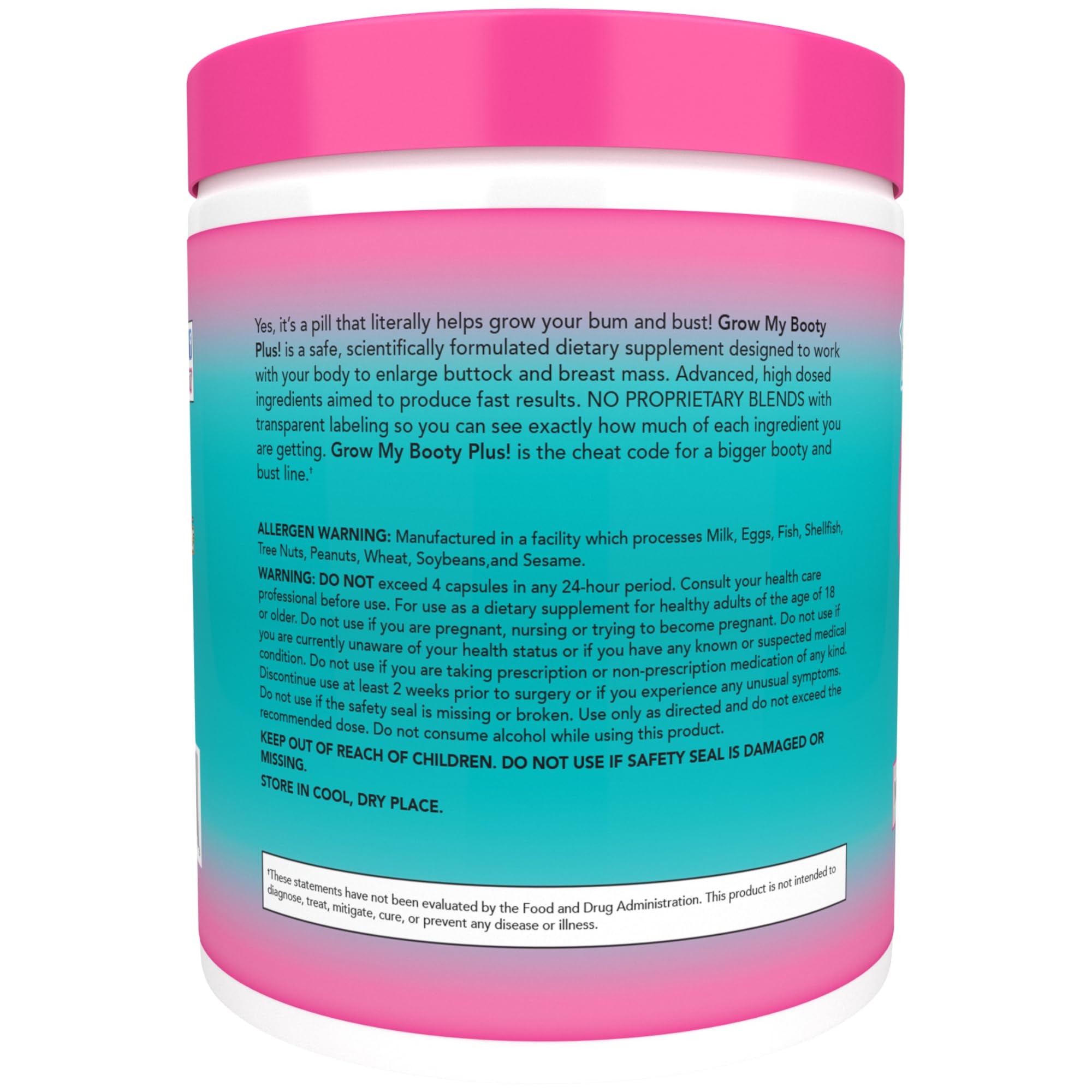 Grow My Booty Plus Butt Enhancement Pills — Mega Booty & Bust Growth | SPAZMATIC