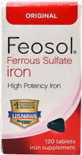 Feosol Ferrous Sulfate Iron Tablets Original - 120 Tablets | Iron Supplement