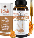 Feral Fungi Cordyceps Tincture – 100% Pure Mushroom Extract (USA Grown) 1 oz