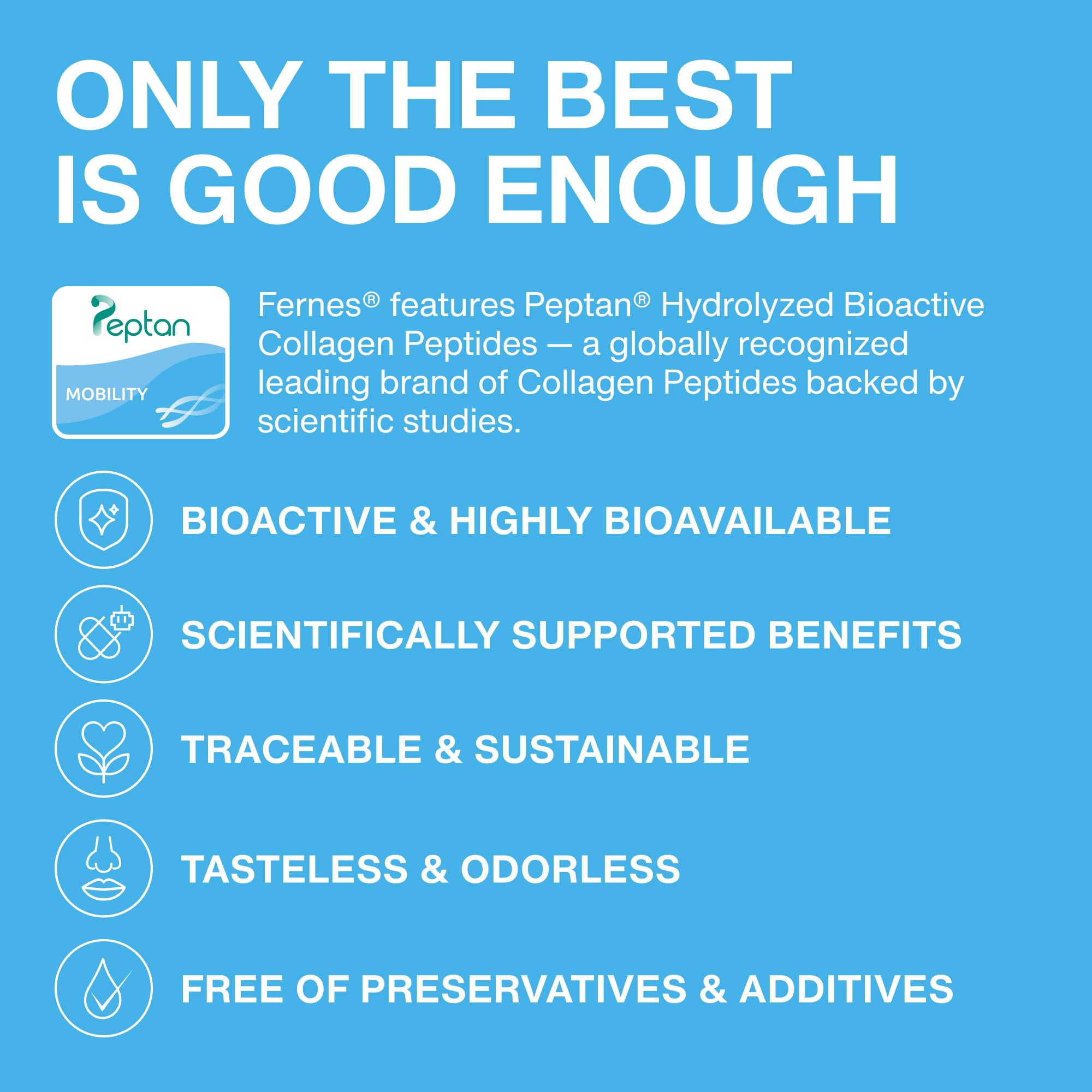 Fernes Mobility Collagen Peptides Powder – Glucosamine, Chondroitin, Hyaluronic Acid & Liposomal Vitamin C