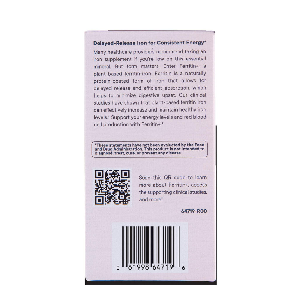 Flora Ferritin+ Delayed-Release Iron – Plant-Based, Vegan, Gluten-Free