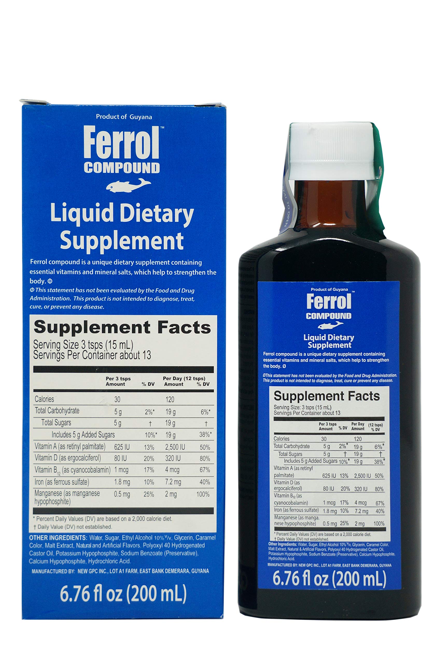 Ferrol (1) - Iron Supplement with Essential Vitamins and Mineral Salts | 200ml (6.5 Fl oz)