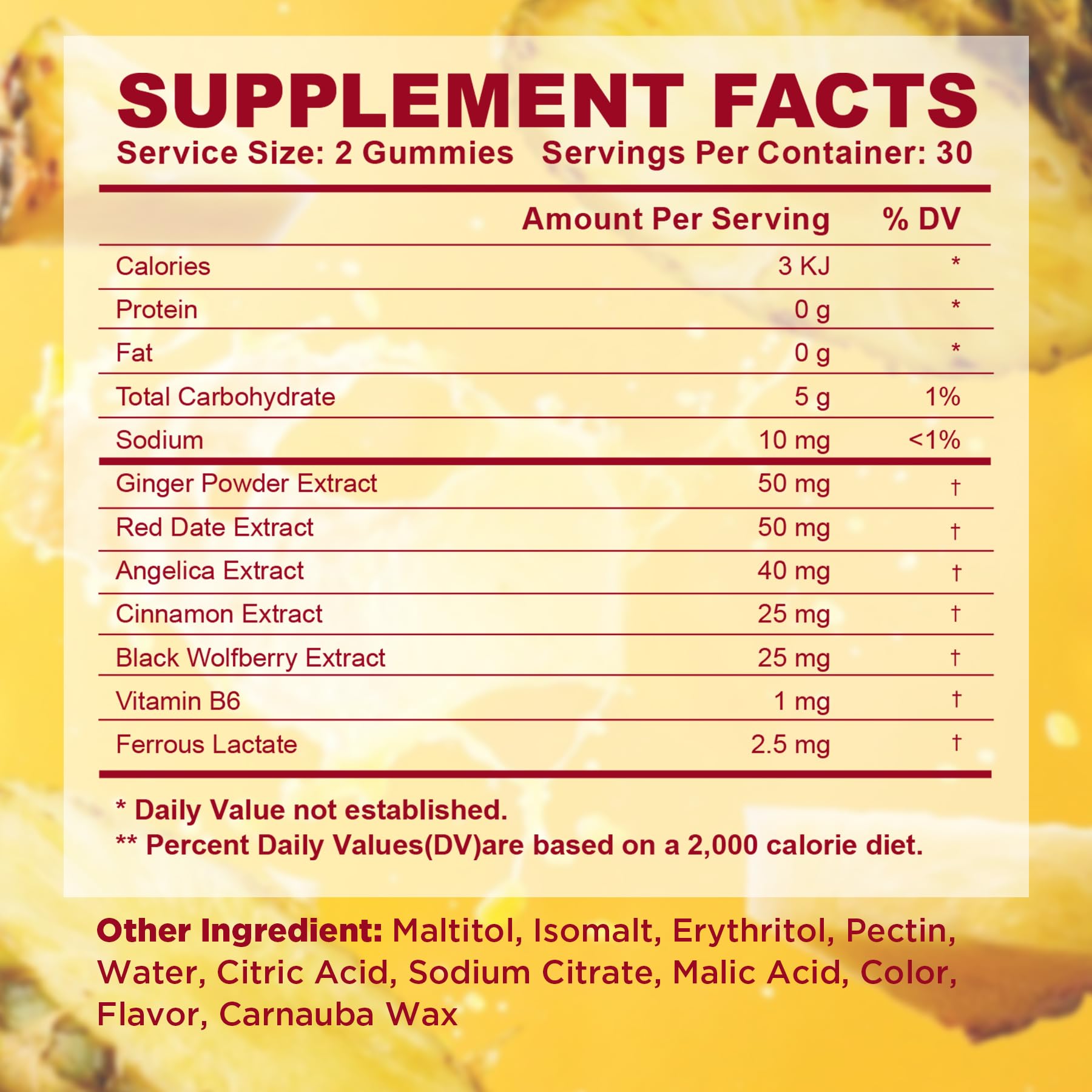 Womb Gummies for Women – Fertility Support, Pineapple Balance, Vegan & Gluten-Free (60 Count)