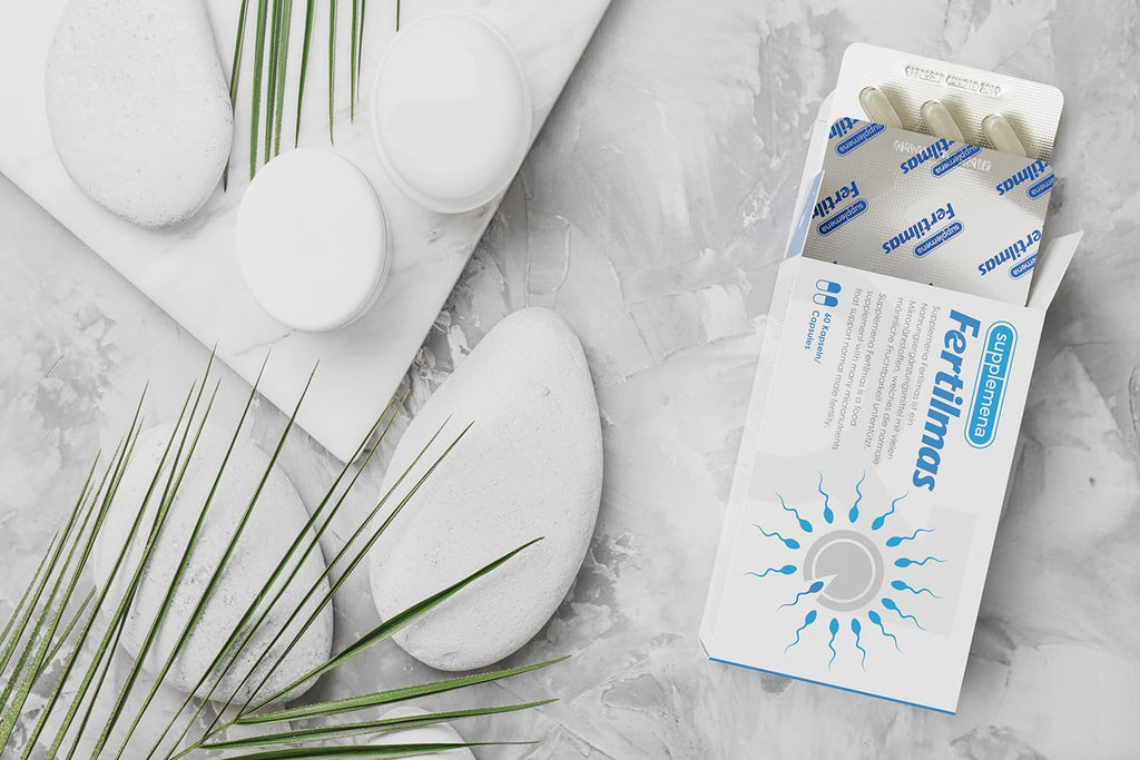 Fertilmas Natural Fertility Support for Men | L-Carnitine, Zinc, Vitamin D3, Folic Acid | Made in Germany | 1 Month